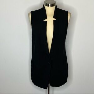 Banana Republic Factory Black Sheer Back Vest